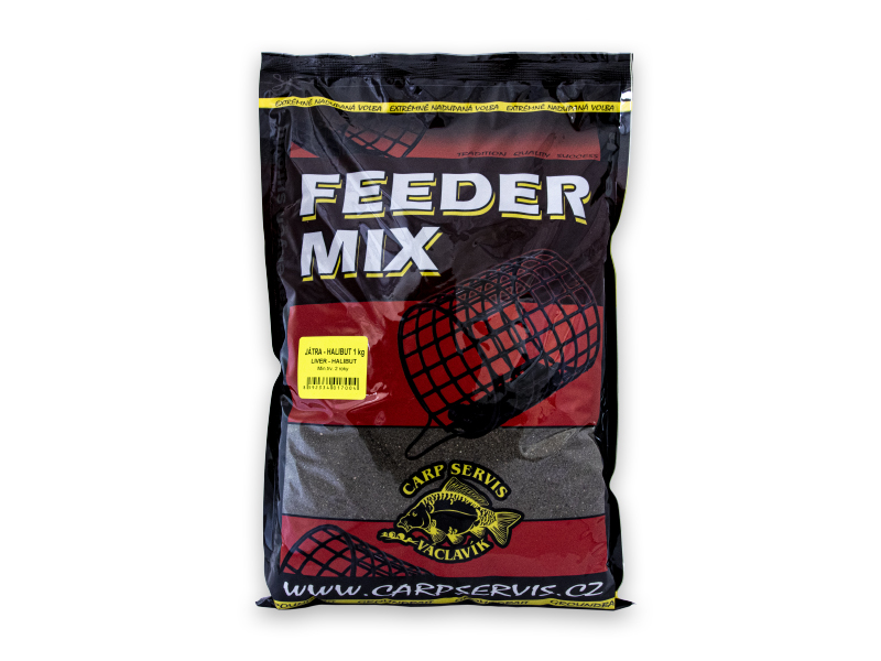 CSV Feeder Mix - 1 kg/Játra-Halibut/černá