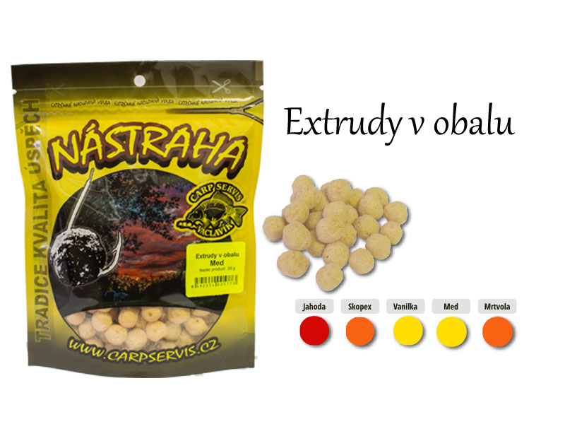 CSV Extrudy v obalu  - 35 g/Jahoda/červená