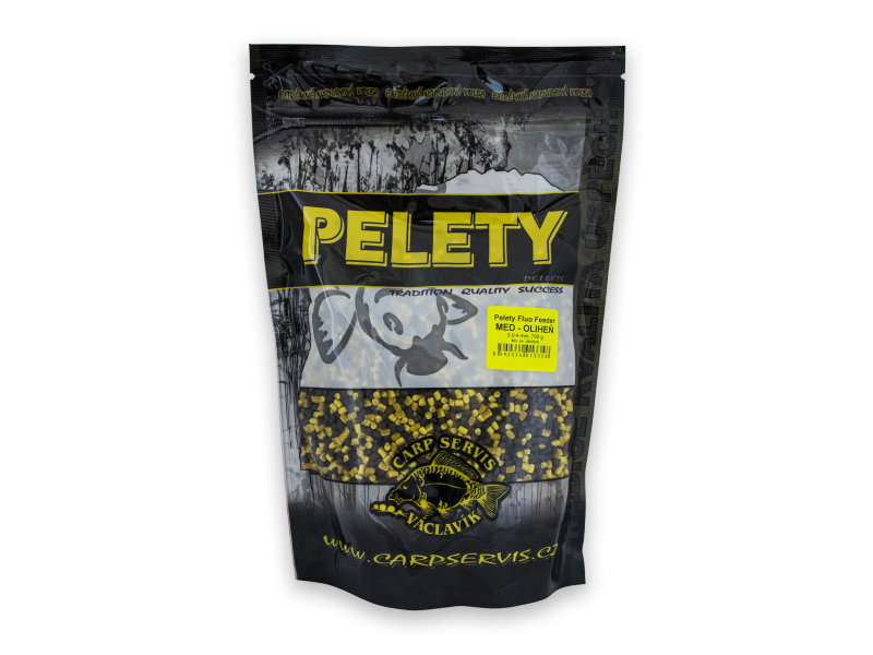 CSV Pelety Fluo Feeder - 700 g/Med-Oliheň