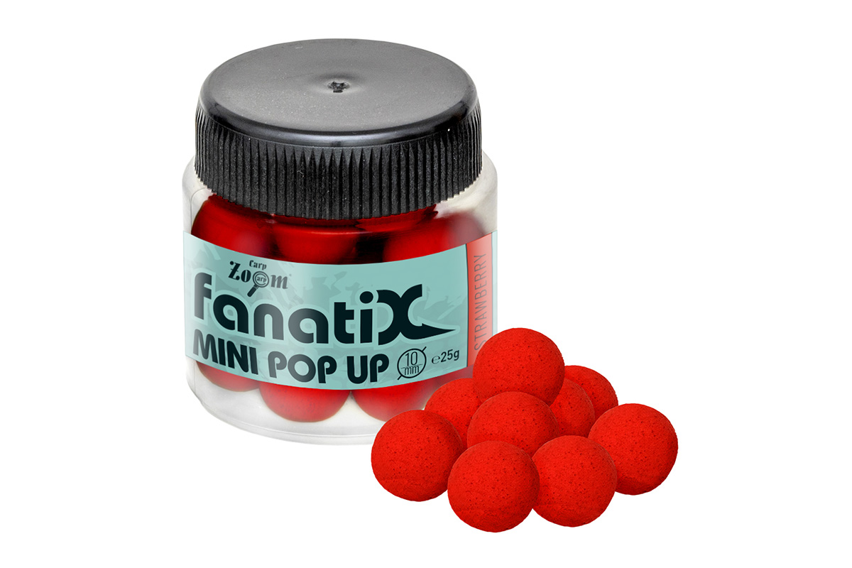 Carp Zoom Fanati-X Mini Pop Up Boilies - 25 g/10 mm/Jahoda